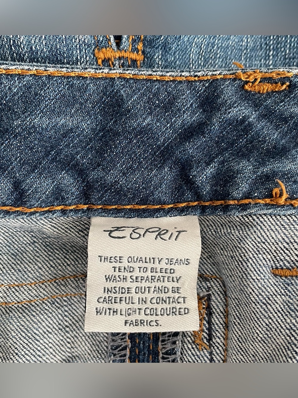 Esprit Blue Denim Skirt with Front Zip Accents - Picture 2 of 9